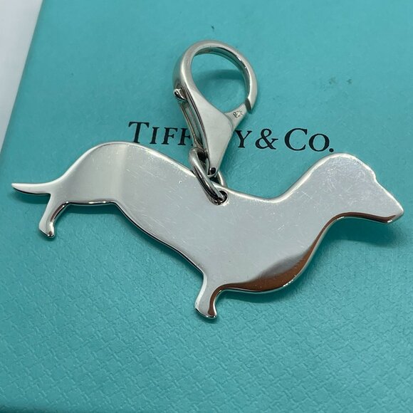 Tiffany & Co. Dachshund Weiner Dog Sterling Silver Keychain Charm - Picture 4 of 9